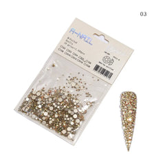 Mix Sizes 1440pc/Pack Crystal/Rhinestones/3D Nail Art Decoration Gemstone
