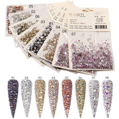 Mix Sizes 1440pc/Pack Crystal/Rhinestones/3D Nail Art Decoration Gemstone